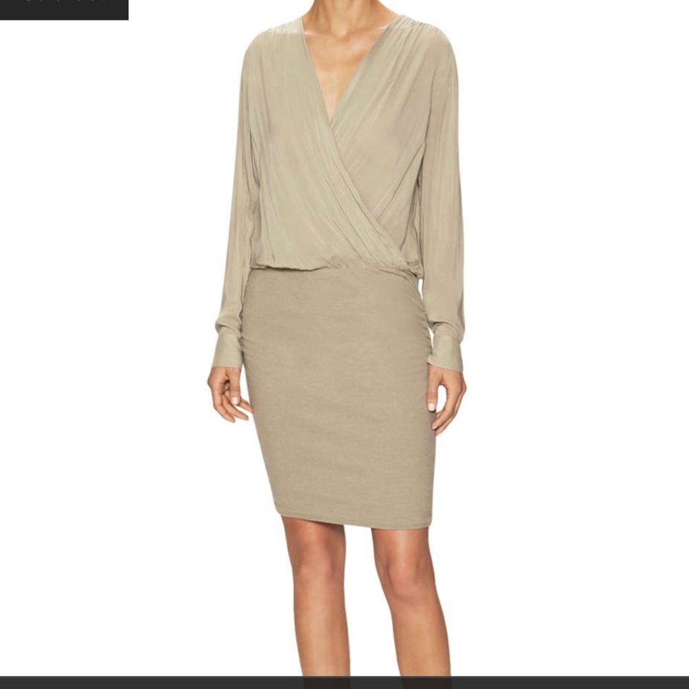 James Perse V Neck bodice dress